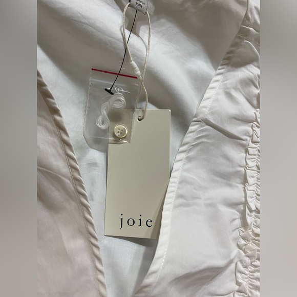 NWT JOIE WOMENS PEPLUM BLOUSE SIZE MEDIUM IN WHITE - Picture 11 of 13